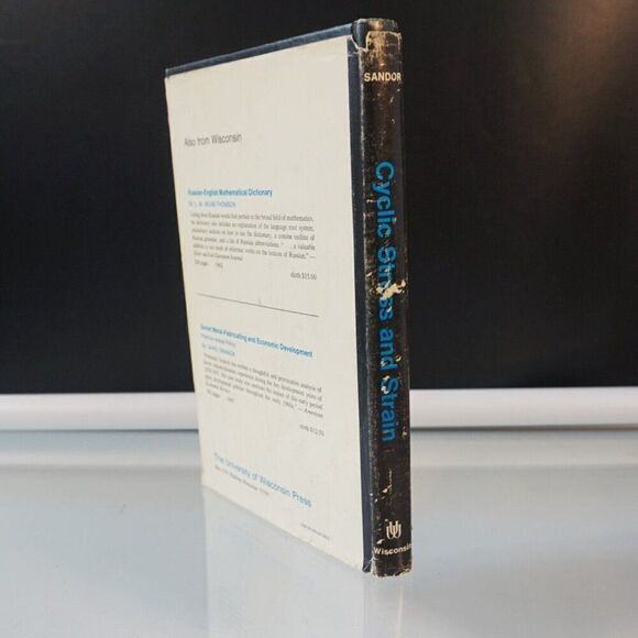 Fundamentals of Cyclic Stress and Strain by Bela I. Sandor 1972 Hardcover - Picture 2 of 12